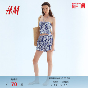 皱感汗布短裤 春季 1290522 短裤 HM女装