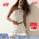 HM女装 背心吊带春季 弹力垂坠不对称单肩上衣1273063