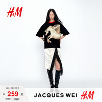 JACQUES WEI H&M女装T恤2026夏季新款马年新年大廓形短袖1320584