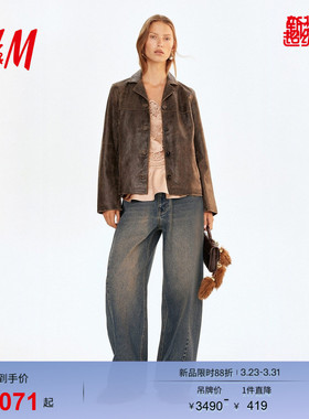 HM冬季女装皮夹克1304165