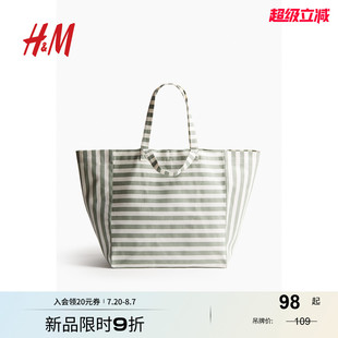 新款 HM2025年秋季 流行棉質(zhì)帆布簡約沙灘包1152378