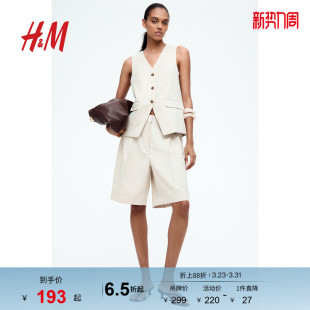 休闲裤 S女装 春季 时尚 1273510 休闲简约百慕大短裤