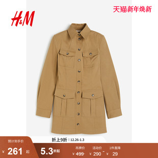 工装 女装 连衣裙1231103 新款 HM2025年冬季