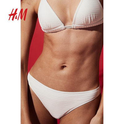 HM女士泳裤夏季半包臀设计全衬里中腰舒适比基尼高弹短裤1227232