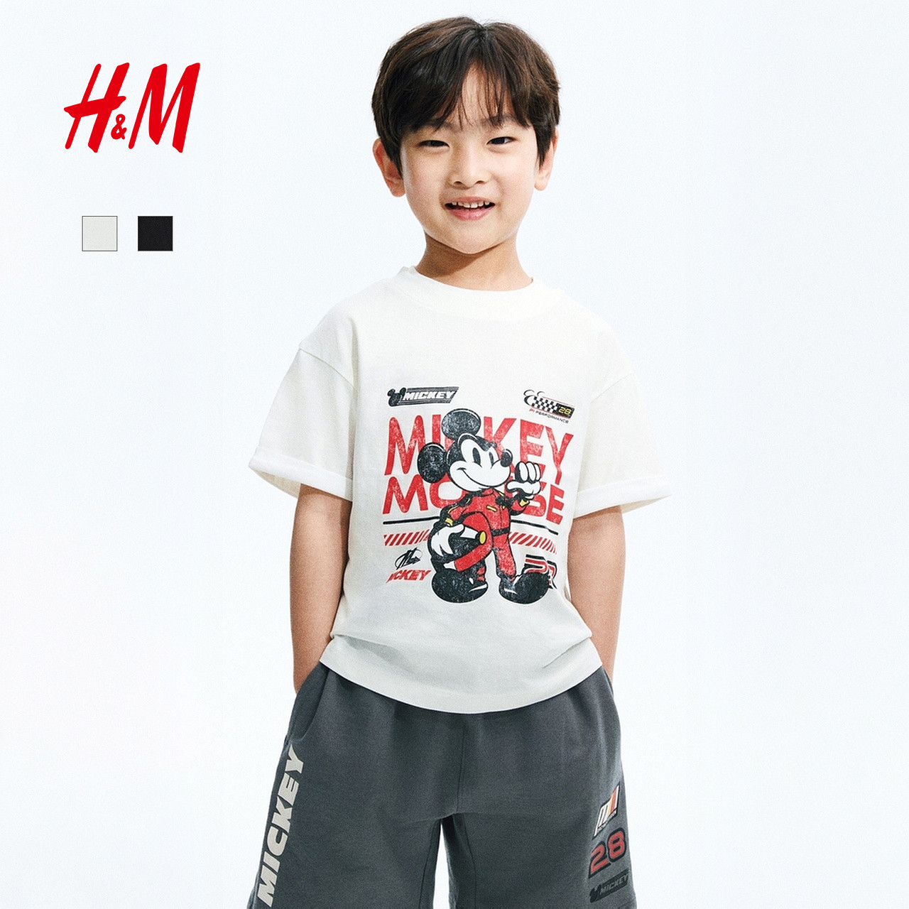 【迪士尼系列】HM童装儿童男童T恤2026夏季新款印花上衣1346714图片