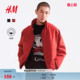 户外出游宽松保暖拉链开衫 新款 外套1252117 棉服2026春季 HM男装
