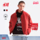 HM男装 新年系列 棉服红色马年本命年宽松保暖拉链外套1252117