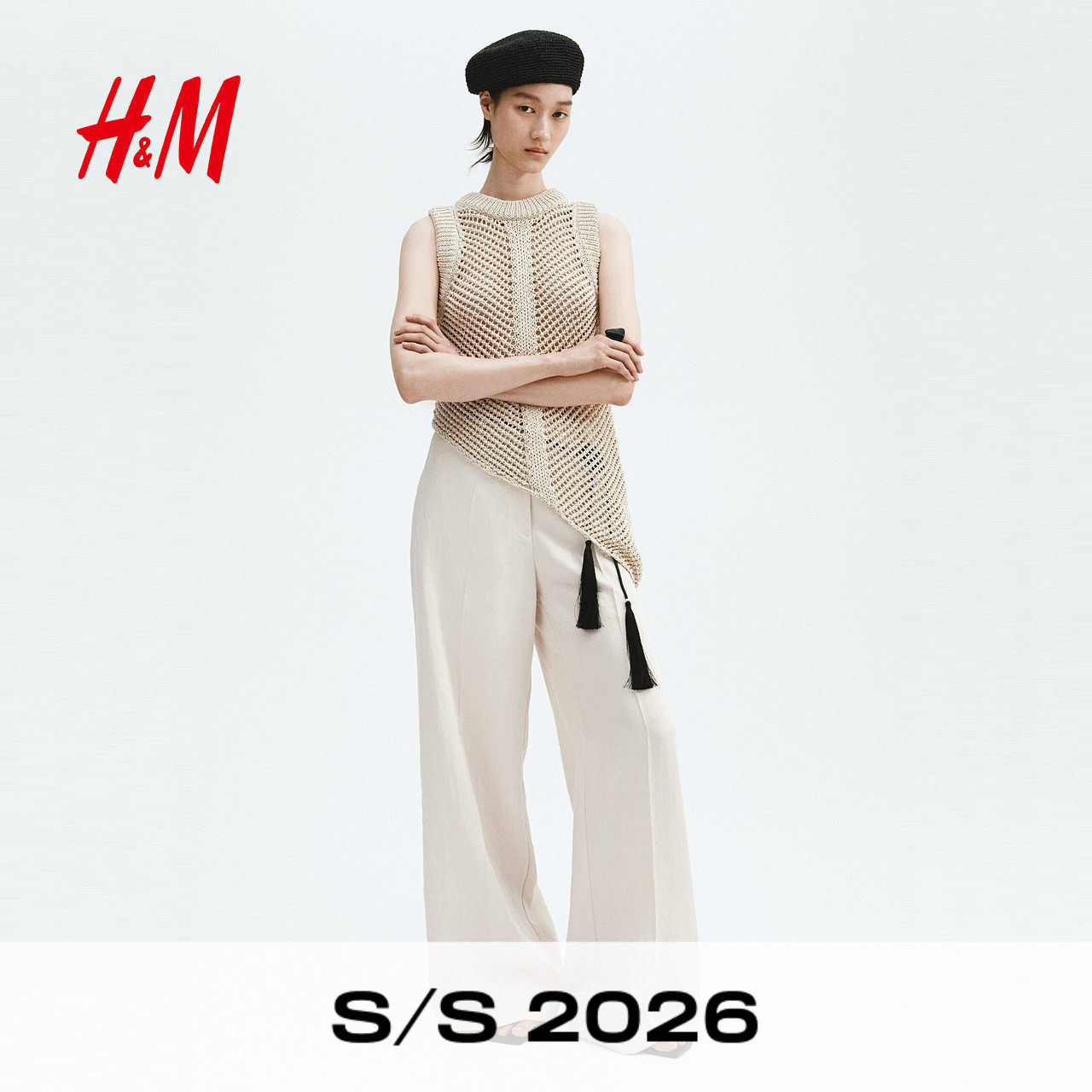 HM2026夏季新款女装阔腿西裤1324742