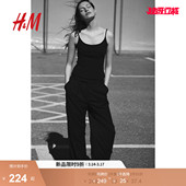 宽松直筒舒适通勤职场西裤 HM女装 春季 子西装 1172763 裤