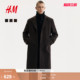领外套1293646 英伦风单排扣宽松西装 HM男装 毛呢大衣冬季