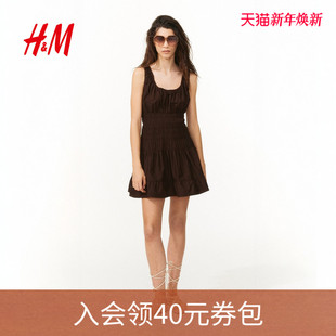 时尚 女装 缩褶连衣裙1275792 新款 HM连衣裙2025年冬季