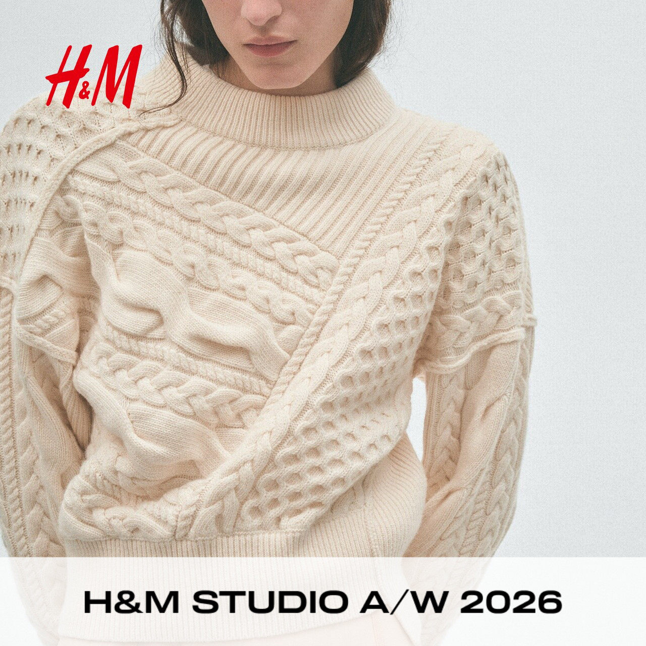 【H&M STUDIO AW】女装毛针织衫2026秋季新款针织套衫上衣1356536