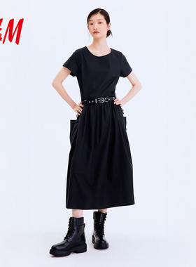 【直播秒杀】HM女装连衣裙2026夏季新款绑带掐腰连身裙1337627