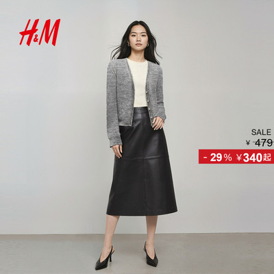 HM女装毛针织衫两件套北欧风羊毛高智感针织衫1000045