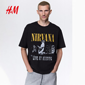 Nirvana 涅槃乐队宽松短袖 HM男装 新款 上衣0972640 T恤2026春季