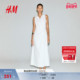 亚麻混纺围裹式 HM女装 连衣裙冬季 清冷系连衣裙1293338