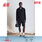 HM男装 简约亚麻混纺cleanfit翻领夹克1262241 夹克春季