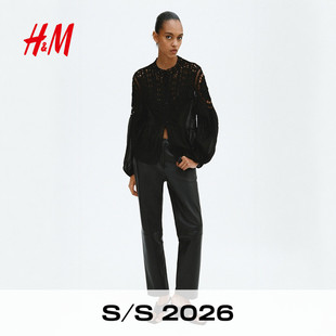 仿钩编上衣1335552 女装 HM2026春季 新款