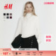 翻折领法式 HM女装 高智感衬衫 春季 气质通勤打底衬衣1220978 衬衫