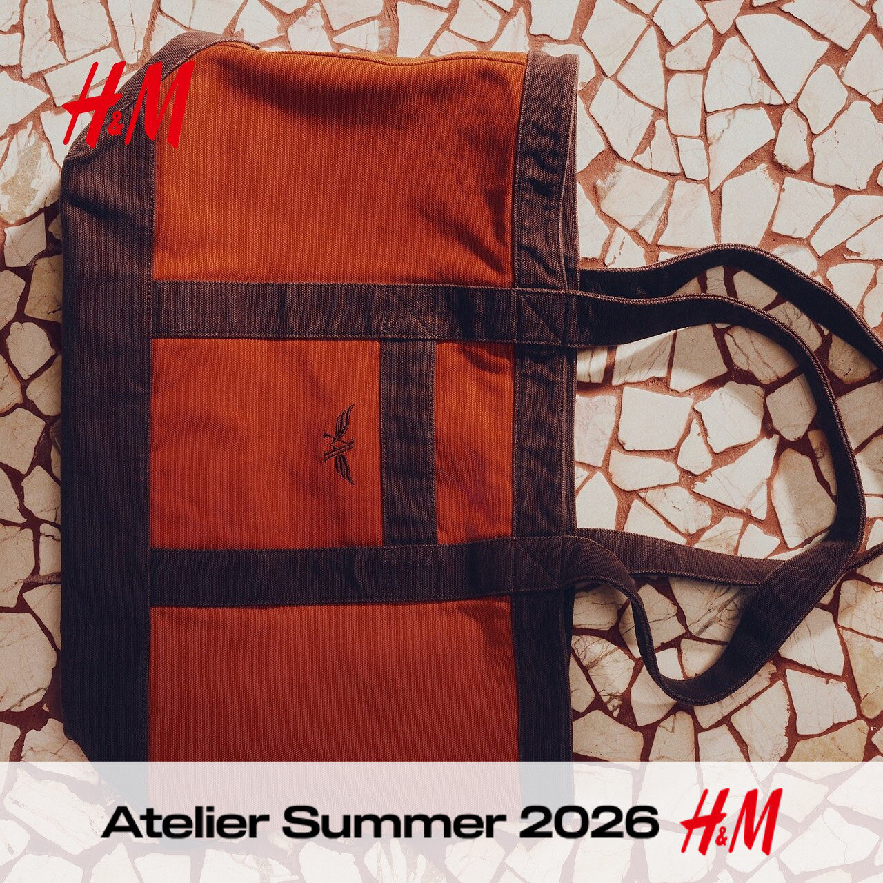 【Atelier】HM箱包皮具男士包袋2026新款时尚士帆布托特包1340630