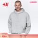 宽松休闲舒适简约连帽衫 HM男装 时尚 卫衣春季 0970819 女装