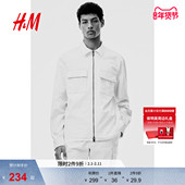 1265606 HM男装 型斜纹布外套式 春季 衬衫 标准版