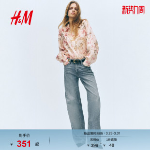 亚麻衬衫 女装 1321246 新款 HM2026春季