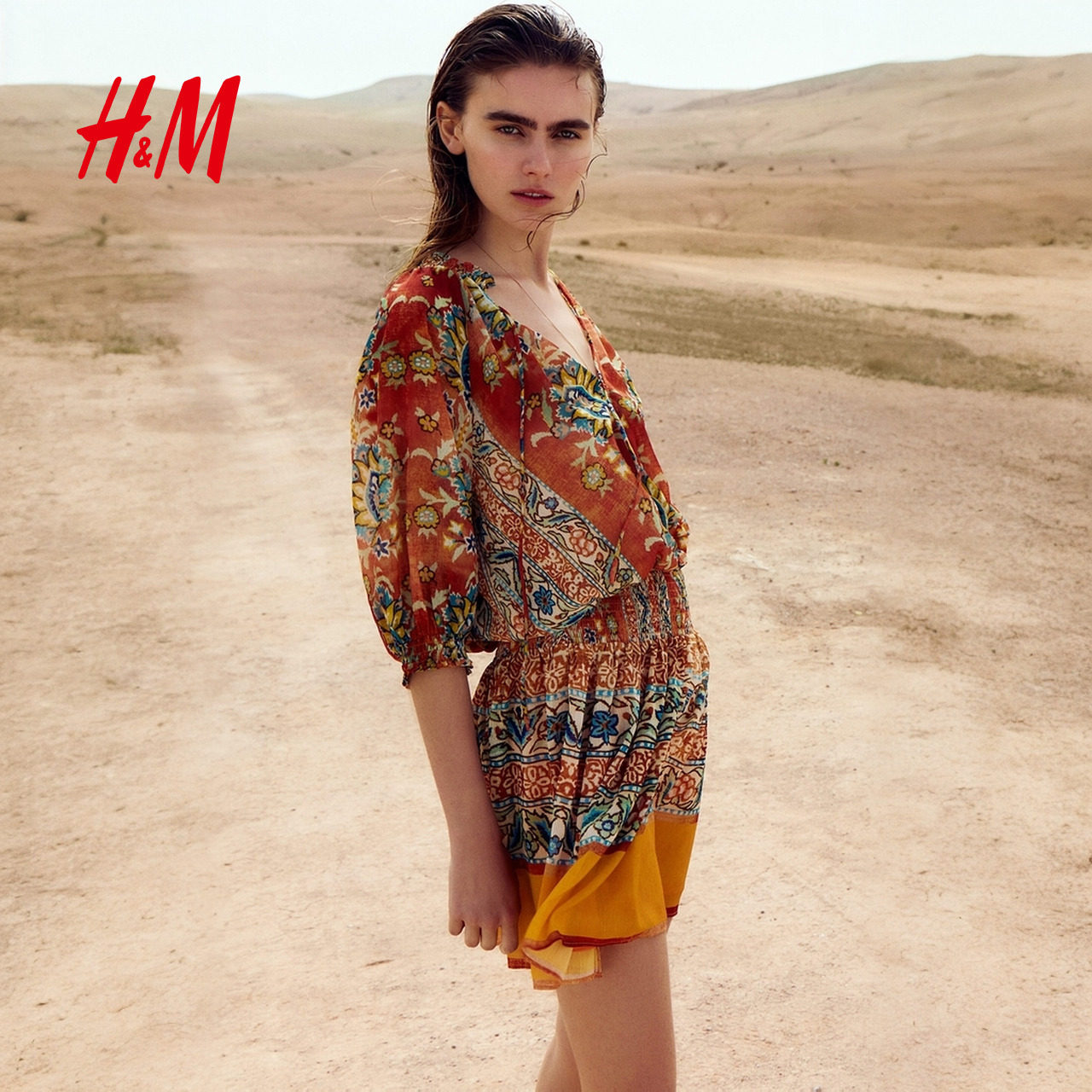 HM女装连衣裙2026春季新款大廓形裙衫式法式掐腰连衣裙1335611