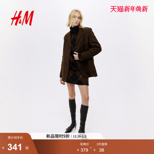 单排扣休闲西装 女装 1293040 新款 HM2025冬季