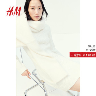 休闲绞花针织连衣裙1205357 时尚 HM秋季 女装