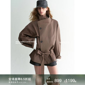 风衣外套 重工100纯棉环葆微光立领长短款 现货 Mogas蜡质琥珀