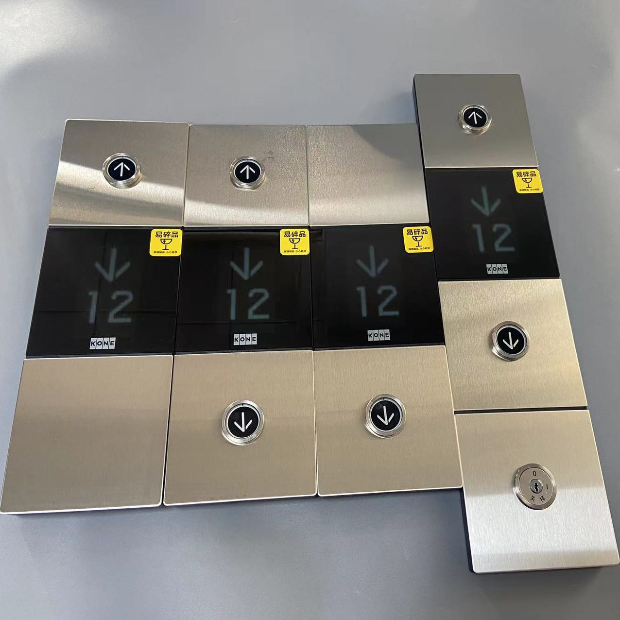 通力KDS330电梯外呼面板玻璃/通力KDS330壁挂外呼带底盒KM5116788