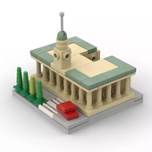 小颗粒积木MOC江汉关大楼建筑天际线街景场景拼装 摆件模型男 套装