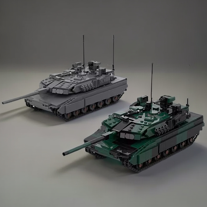 MOC-208666 豹2A8坦克军事系列模型益智男孩拼插积木玩具礼物套装