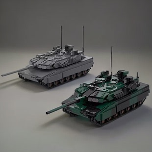 豹2A8坦克军事系列模型益智男孩拼插积木玩具礼物套装 MOC 208666