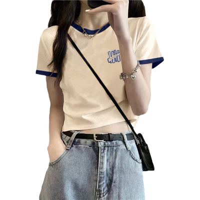 小个子新款短袖短款t恤女上衣