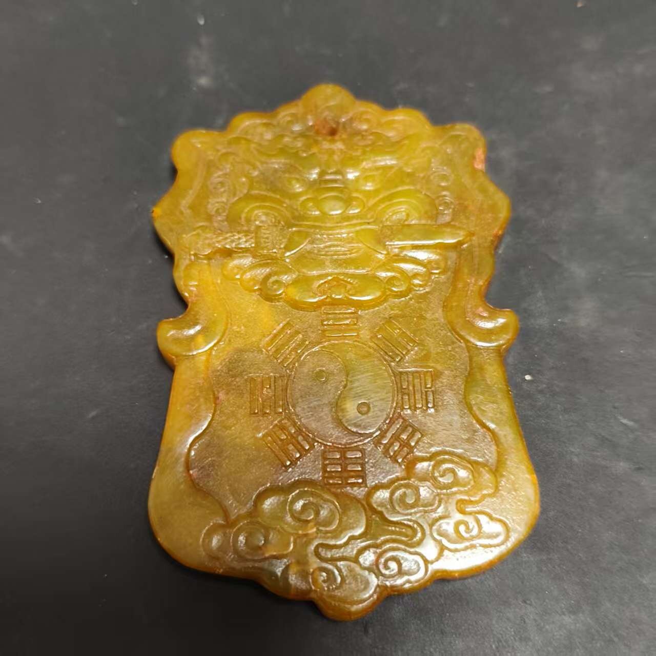 批发仿古做旧岫玉工艺品手把件摆件龙凤玉佩宫廷定型盒批发直播私