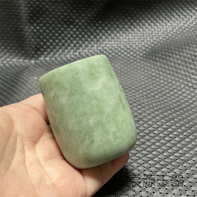 天然玉石原石酒杯子贵州翠玉茶杯汉白玉直筒杯主人杯蓝田玉酒杯