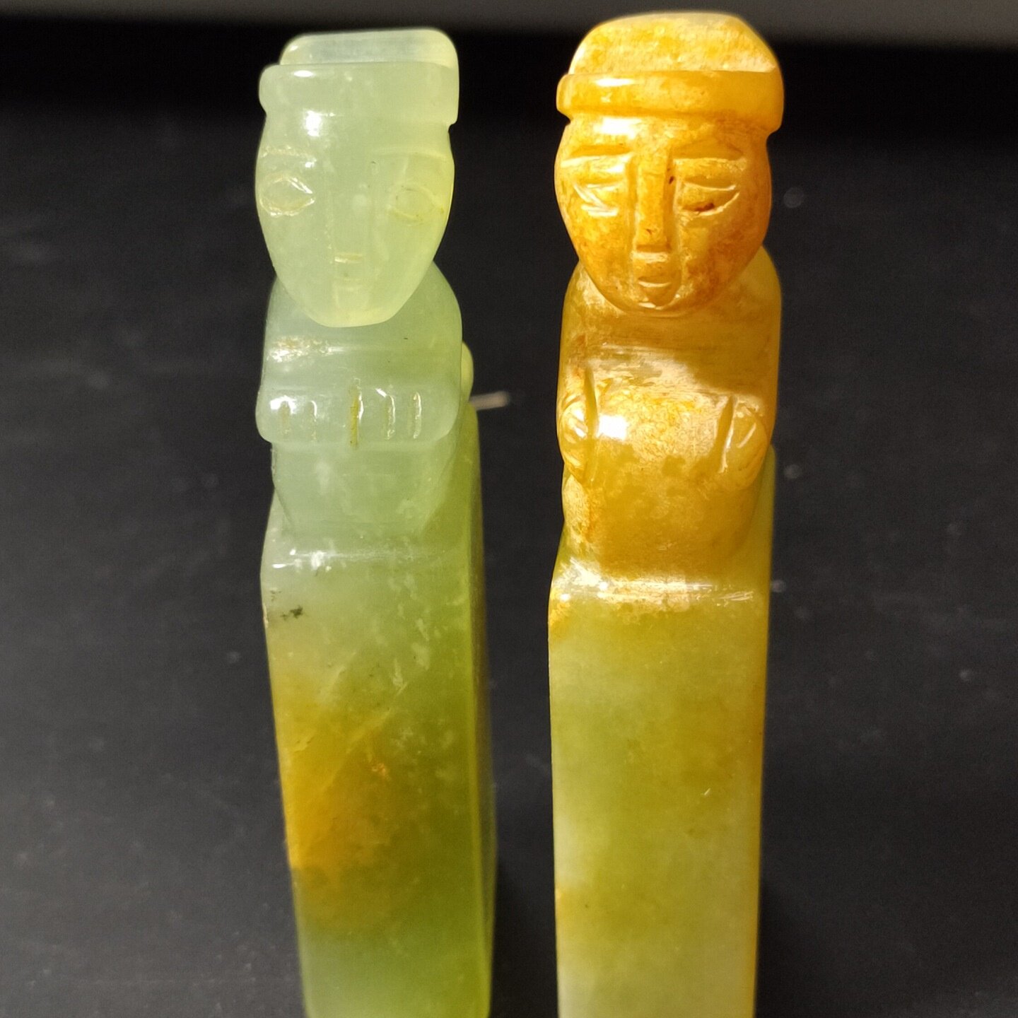 供应工艺品仿古岫玉雕刻遇贵人印章手把件玉印章批发