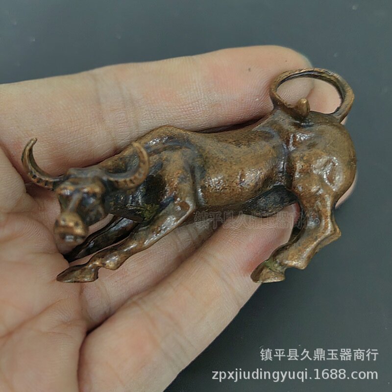 厂家批发仿古黄铜工艺品公牛家居客厅装饰铜器摆件直播货源代发