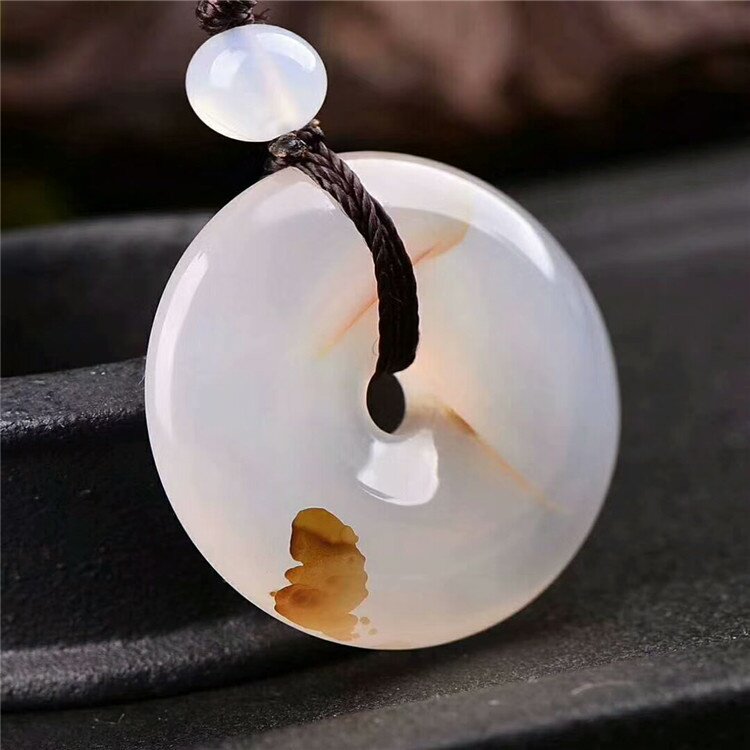 供应海洋玉髓圆环扣吊坠,水草玛瑙挂件玉髓链子