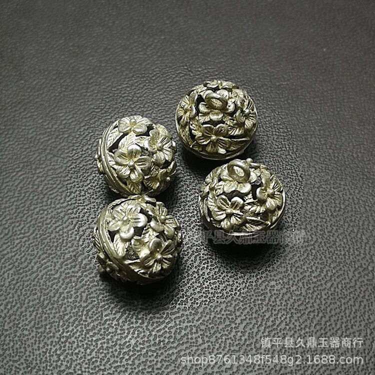 仿古苗银花朵圆形纽扣散件批发 DIY苗银服饰饰品配件厂家批发