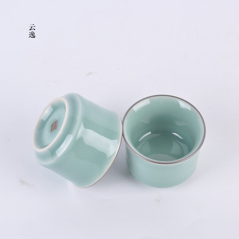 定制陶瓷中式提梁茶壶茶具套装家用茶杯龙泉青瓷茶具套装茶盘整套