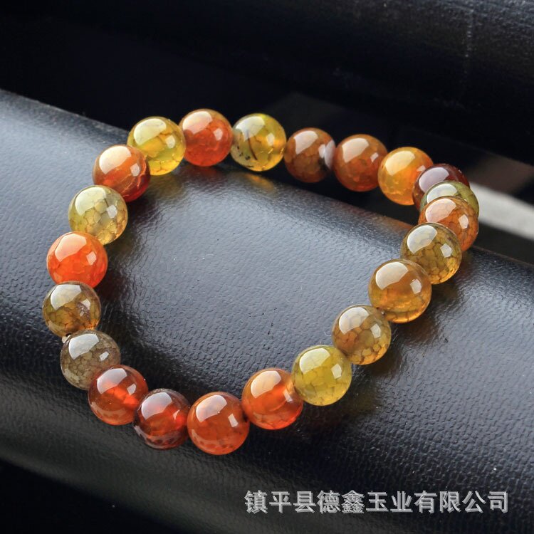 8mm巴西玛瑙手链天然玉髓圆珠手链 红玛瑙细款女士手串多色