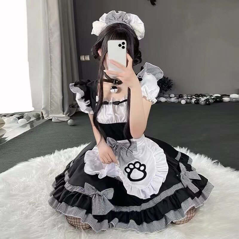 女仆cos装可爱女佣软妹猫咪二次元洛丽塔cosplay服装lolita连衣裙