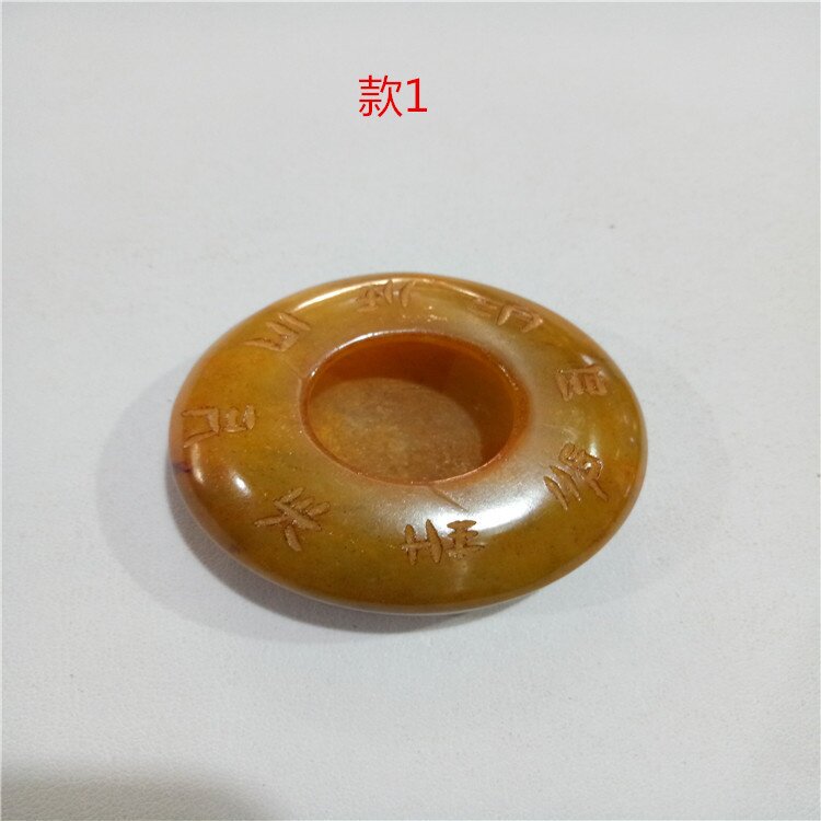 古玩杂项岫玉仿古做旧工艺品笔洗雕花小摆件小烟灰缸古玉老玉批