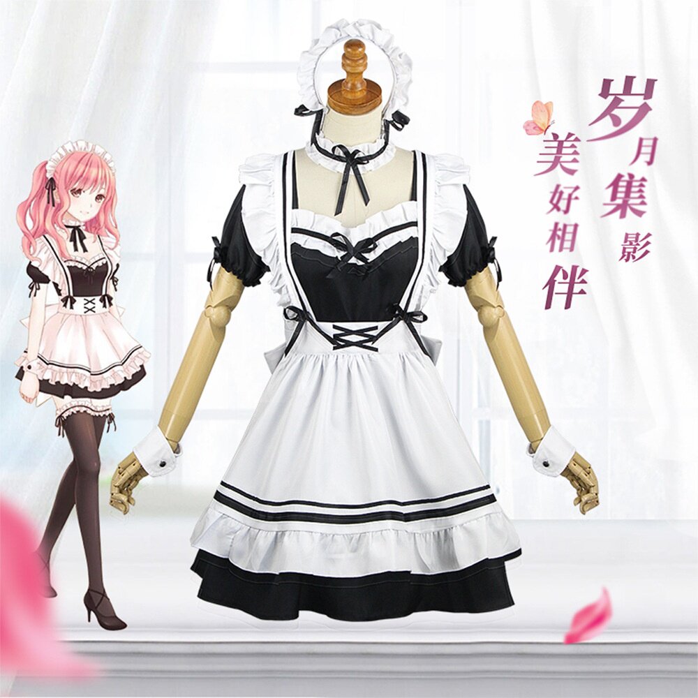 奇迹暖暖cos服女仆女装大佬日常女佣可爱lolita连衣裙大码cos
