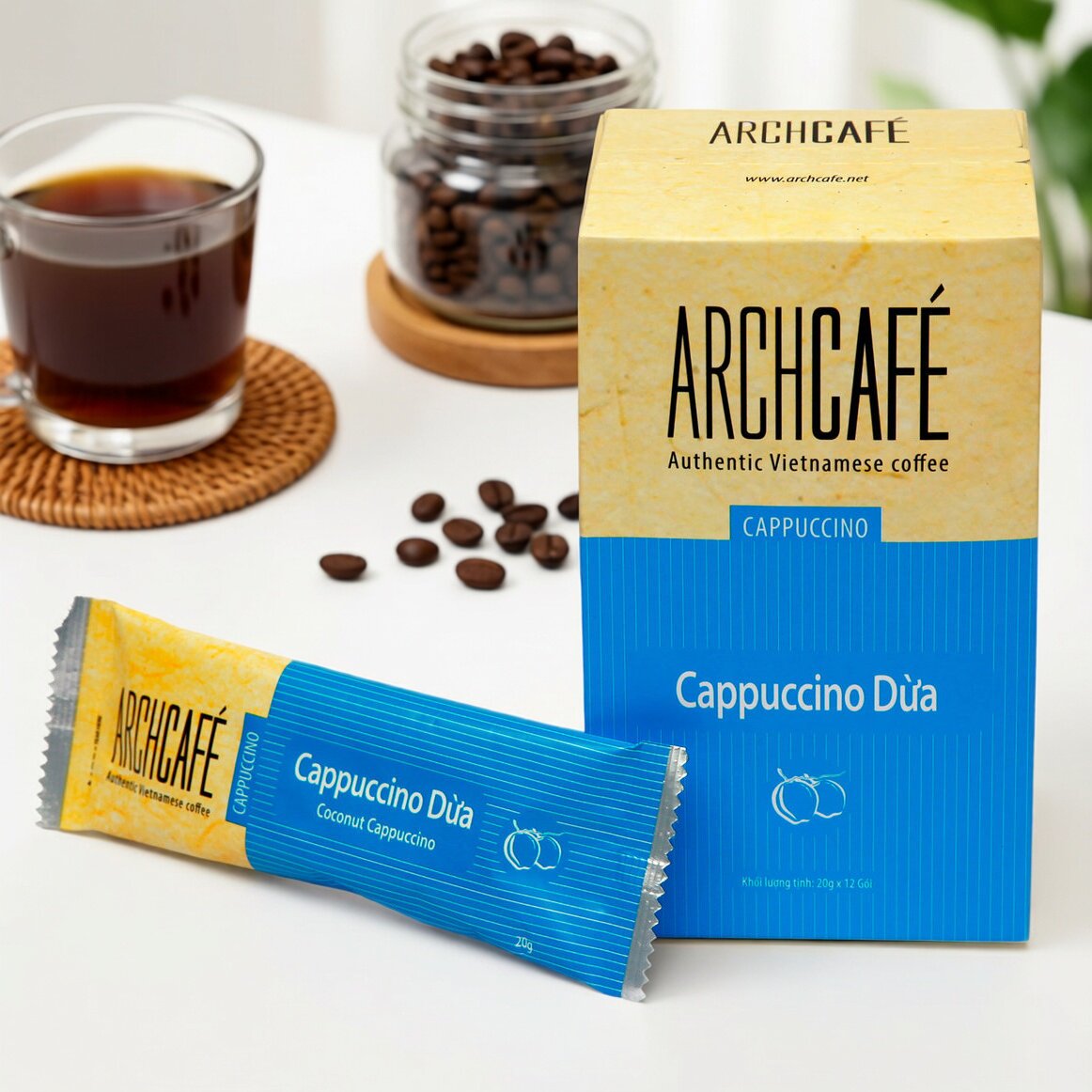 ARCHCAFÉ1盒越南椰子味泡沫咖啡提神香味浓郁港人至爱香港进口版