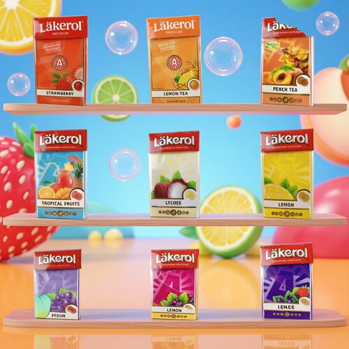 特选进口意大利Lakerol乐奇乐 水果无糖润喉糖软糖 佟丽娅同款27G