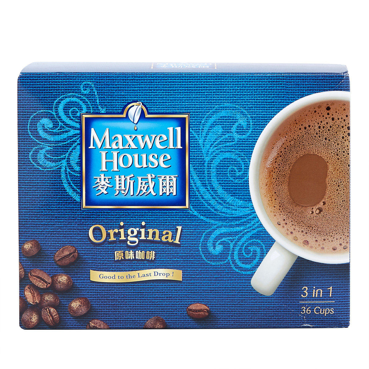 香港代购-麦斯威尔-经典原味三合一速溶咖啡36条装540g